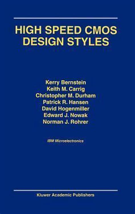 High Speed CMOS Design Styles 1st Edition PDF